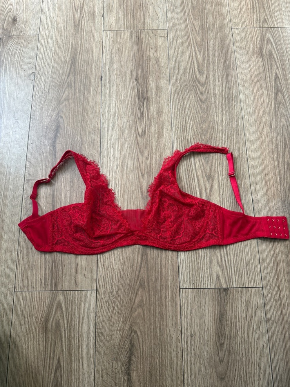 Victoria's Secret Red Lace Balconette Bra